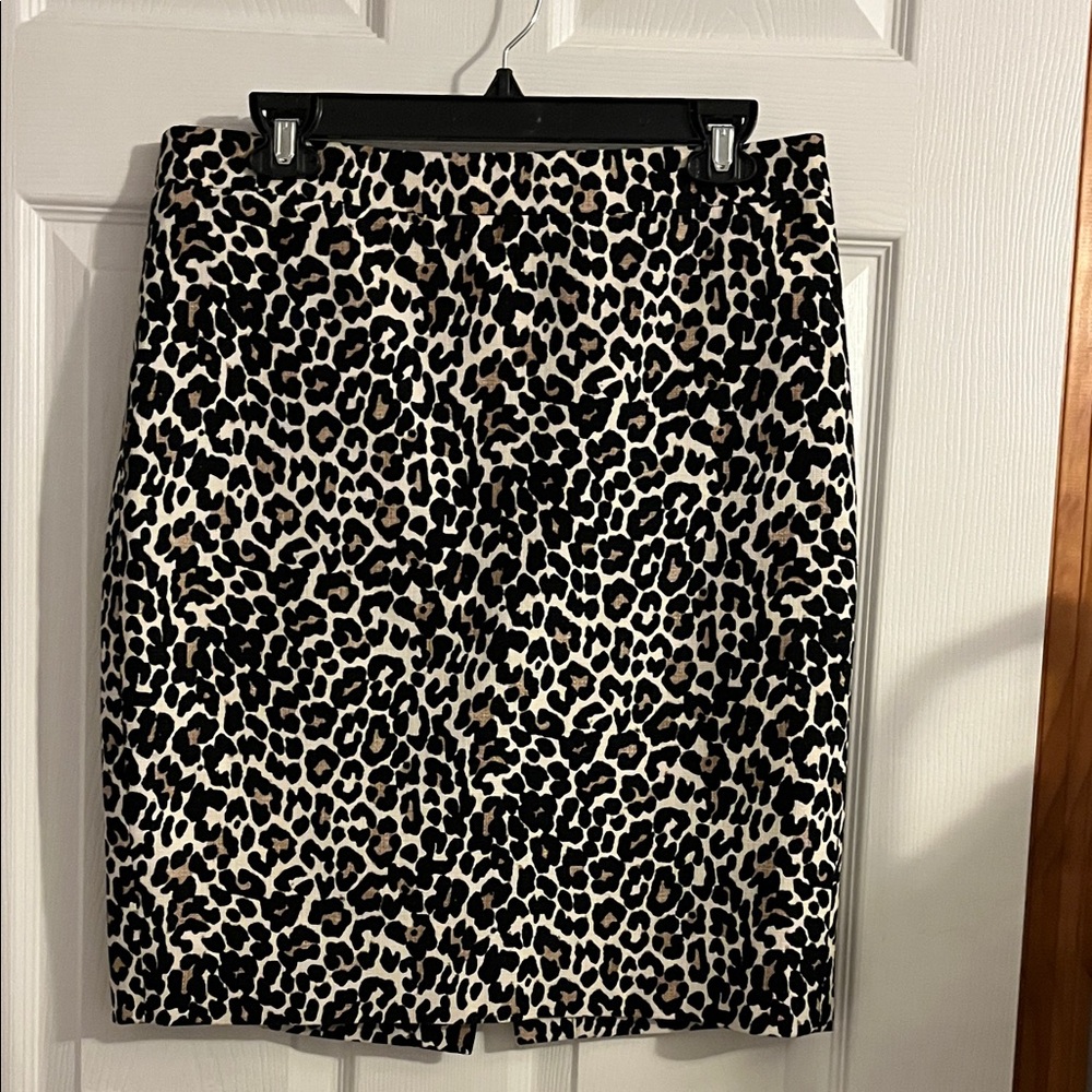 J. Crew Leopard Print Pencil Skirt